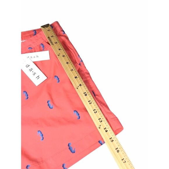 Chino Short Women's Size 14 Orange Chino Pockets Patterned Cotton Sea Horse - Picture 3 of 13